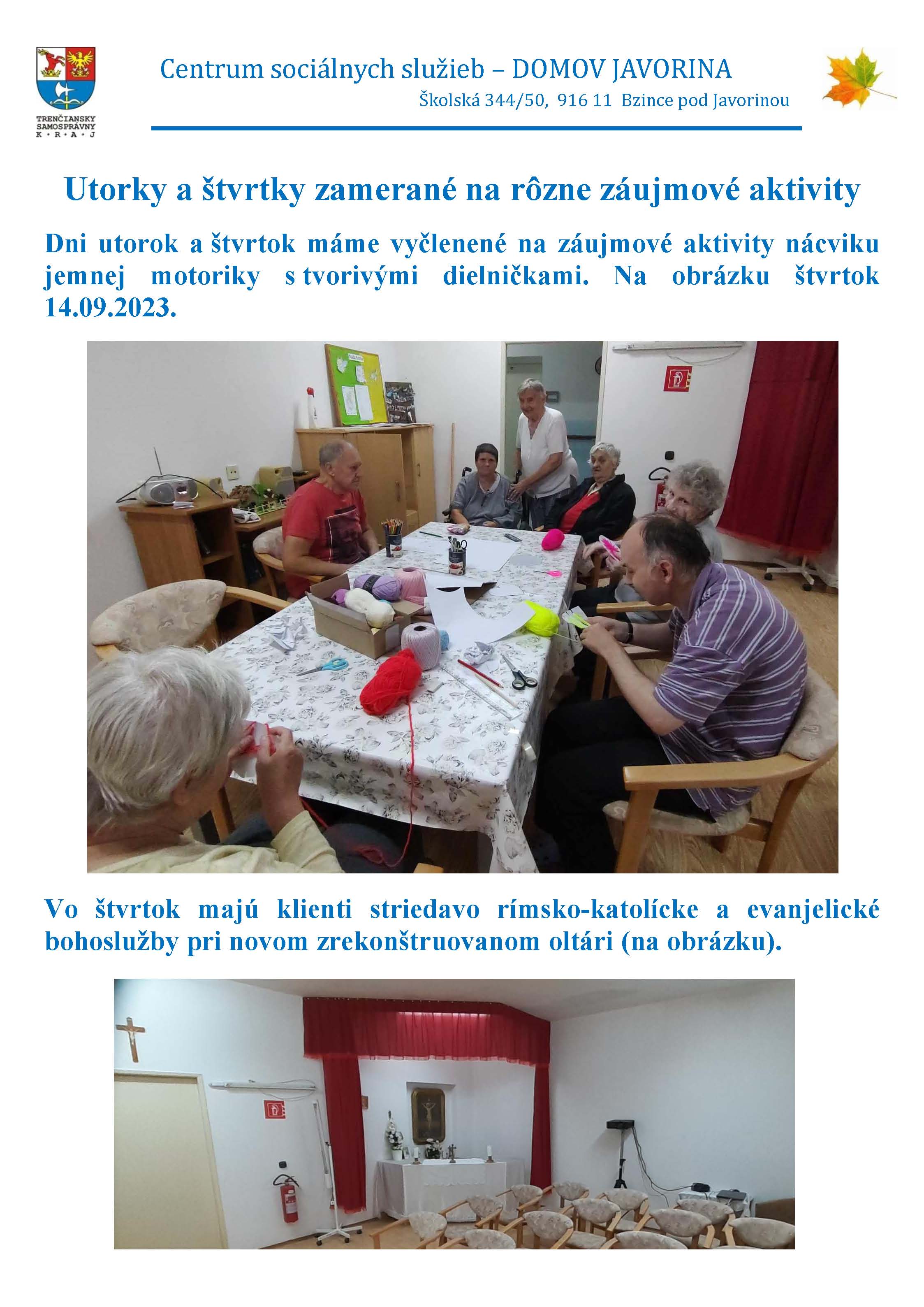 Aktivity s klientmi