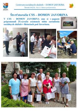 25_rokov_CSS-DOMOV_JAVORINA